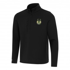 Кофта на короткой молнии Milwaukee Bucks Antigua Insider - Black