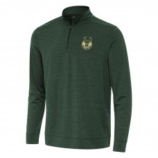 Кофта на короткой молнии Milwaukee Bucks Antigua Bright - Hunter Green