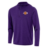 Толстовка на короткой молнии Los Angeles Lakers Antigua Heather Purple Tidy