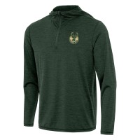 Толстовка на короткой молнии Milwaukee Bucks Antigua Tidy - Hunter Green
