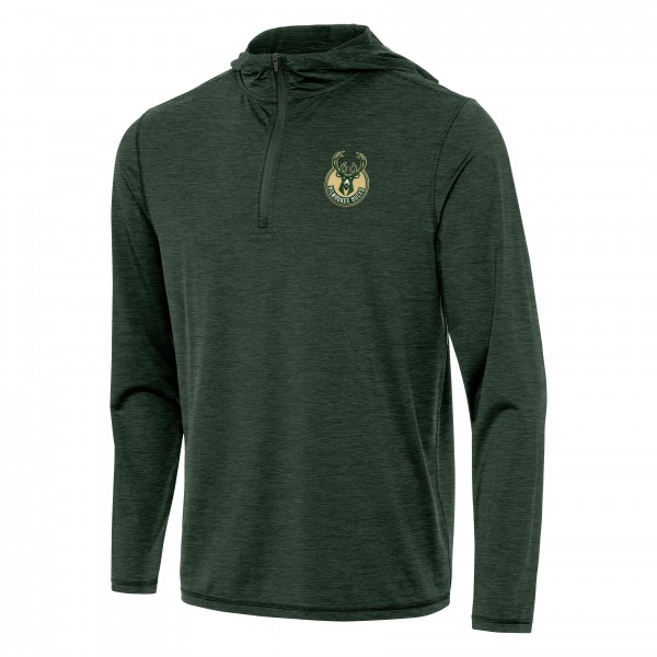 Толстовка на короткой молнии Milwaukee Bucks Antigua Tidy - Hunter Green
