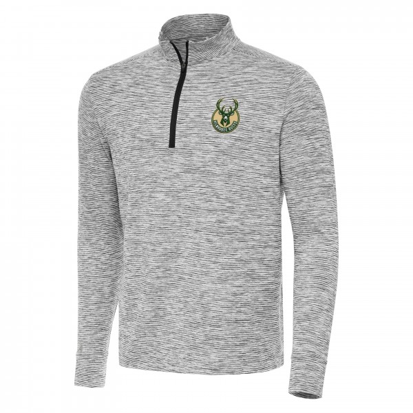 Кофта на короткой молнии Milwaukee Bucks Antigua Cause - Black