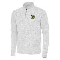 Кофта на короткой молнии Milwaukee Bucks Antigua Cause - Gray