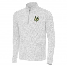 Кофта на короткой молнии Milwaukee Bucks Antigua Cause - Gray