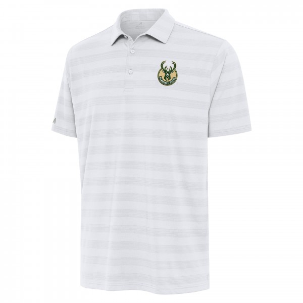 Milwaukee Bucks Antigua White Tunnel Polo