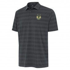 Milwaukee Bucks Antigua Pewter Tunnel Polo