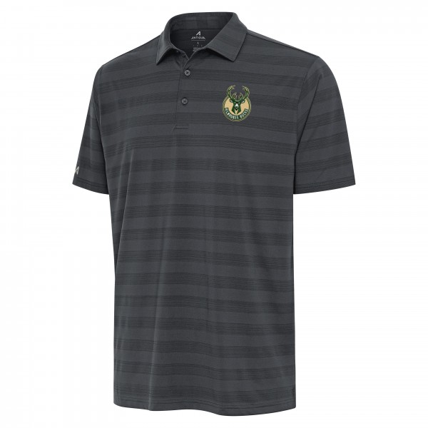 Milwaukee Bucks Antigua Pewter Tunnel Polo