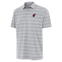 Miami Heat Antigua Gray Tunnel Polo