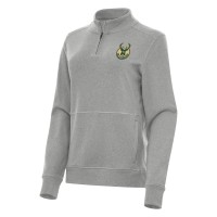 Кофта на короткой молнии Milwaukee Bucks Antigua Womens Crush Fleece - Heather Gray