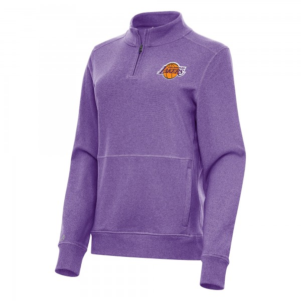 Кофта на короткой молнии Los Angeles Lakers Antigua Womens Crush Fleece - Heather Purple