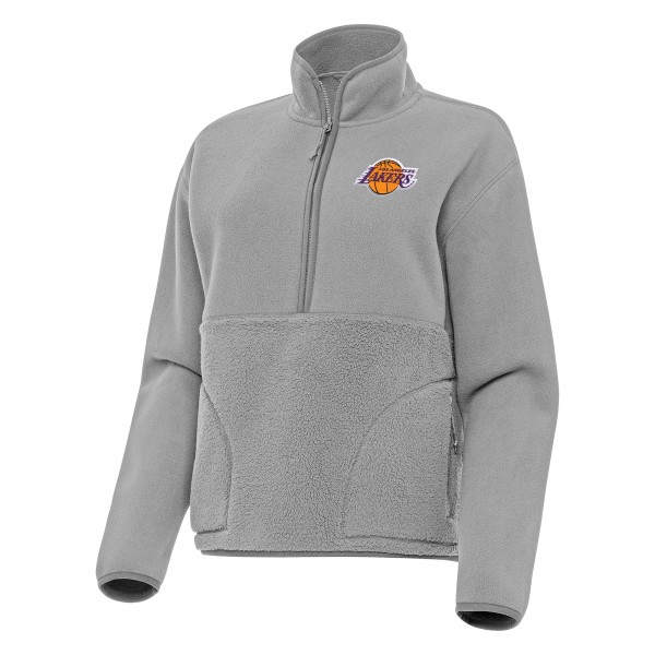 Кофта Los Angeles Lakers Antigua Womens Figure Half-Zip - Gray