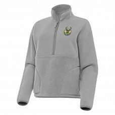 Кофта Milwaukee Bucks Antigua Womens Figure Half-Zip - Gray