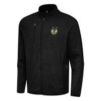 Кофта на молнии Milwaukee Bucks Antigua Hold-Up Tri-Blend - Heather Black