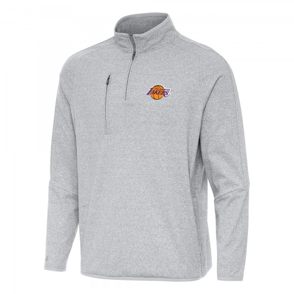 Кофта на короткой молнии Los Angeles Lakers Antigua Certain - Heather Gray