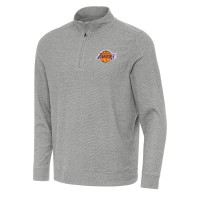Кофта на короткой молнии Los Angeles Lakers Antigua Subtle - Heather Gray