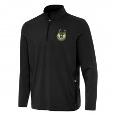 Кофта на короткой молнии Milwaukee Bucks Antigua Perilous - Black