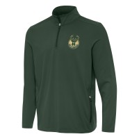 Кофта на короткой молнии Milwaukee Bucks Antigua Perilous - Hunter Green