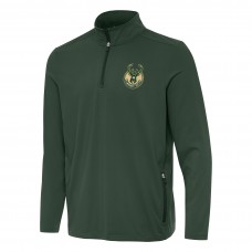 Кофта на короткой молнии Milwaukee Bucks Antigua Perilous - Hunter Green