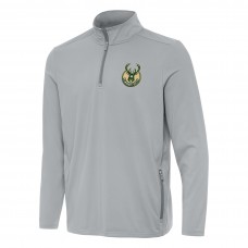Кофта на короткой молнии Milwaukee Bucks Antigua Perilous - Gray