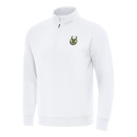 Кофта на короткой молнии Milwaukee Bucks Antigua Victory Mock - White