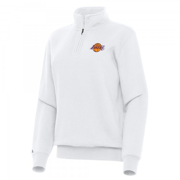 Кофта на короткой молнии Los Angeles Lakers Antigua Womens Victory - White