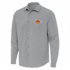 Рубашка Los Angeles Lakers Antigua Exposure Woven - Gray