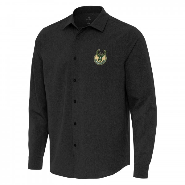 Рубашка Milwaukee Bucks Antigua Exposure Woven - Black