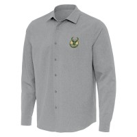 Рубашка Milwaukee Bucks Antigua Exposure Woven - Gray