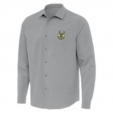 Рубашка Milwaukee Bucks Antigua Exposure Woven - Gray