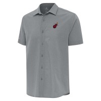 Рубашка с коротким рукавом Miami Heat Antigua Gray Activate Woven