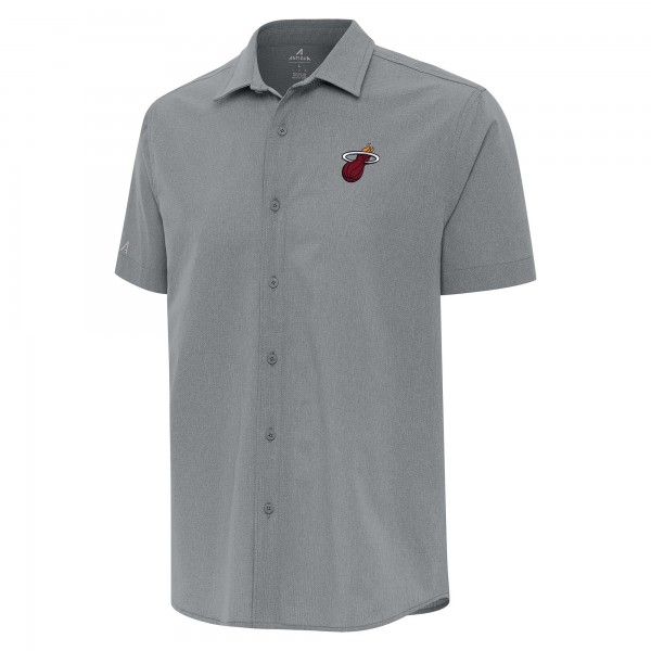 Рубашка с коротким рукавом Miami Heat Antigua Gray Activate Woven