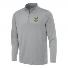 Кофта на короткой молнии Milwaukee Bucks Antigua Reprocess - Gray