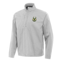 Ветровка на короткой молнии Milwaukee Bucks Antigua Brisk - Heather Gray