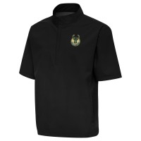 Ветровка на короткой молнии Milwaukee Bucks Antigua Brisk - Black