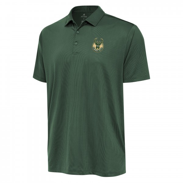 Milwaukee Bucks Antigua Hunter Green Ellipse Polo
