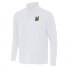 Кофта на короткой молнии Milwaukee Bucks Antigua Intent - White