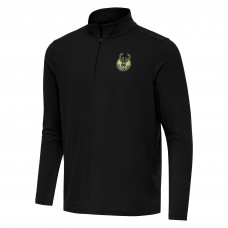 Кофта на короткой молнии Milwaukee Bucks Antigua Intent - Black