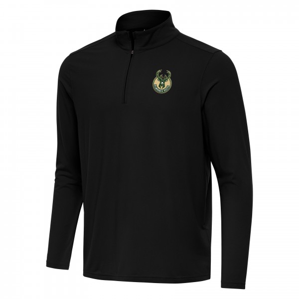 Кофта на короткой молнии Milwaukee Bucks Antigua Intent - Black