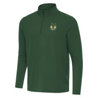 Кофта на короткой молнии Milwaukee Bucks Antigua Intent - Hunter Green