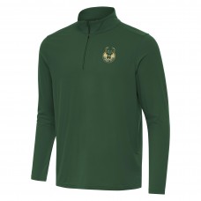 Кофта на короткой молнии Milwaukee Bucks Antigua Intent - Hunter Green