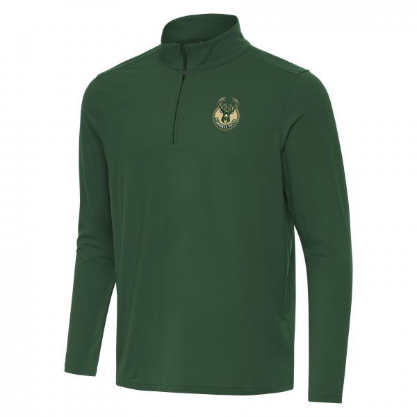 Кофта на короткой молнии Milwaukee Bucks Antigua Intent - Hunter Green