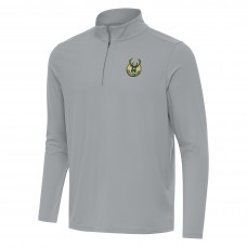 Кофта на короткой молнии Milwaukee Bucks Antigua Intent - Gray