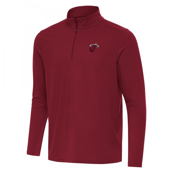 Miami Heat Antigua Cardinal Intent Quarter-Zip Top