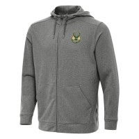 Толстовка на молнии Milwaukee Bucks Antigua Effortless - Heather Charcoal