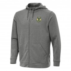 Толстовка на молнии Milwaukee Bucks Antigua Effortless - Heather Charcoal