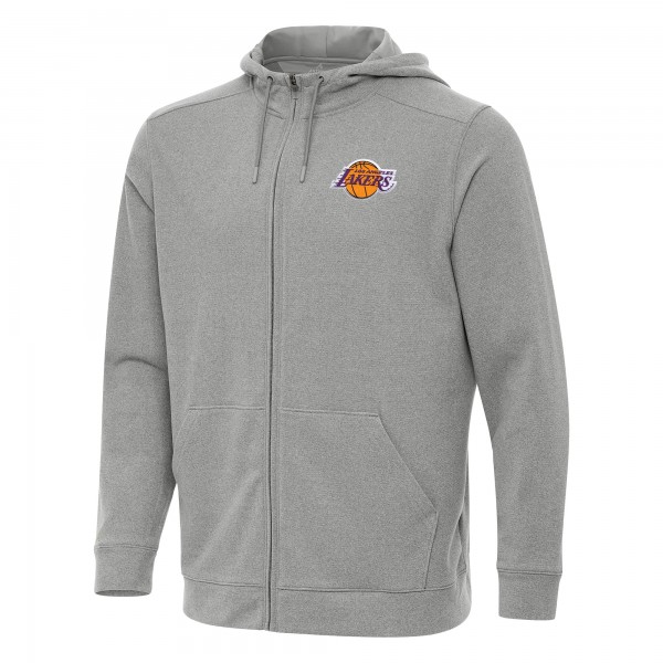Толстовка на молнии Los Angeles Lakers Antigua Effortless - Heather Gray