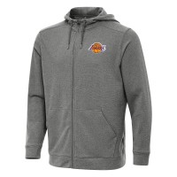 Толстовка на молнии Los Angeles Lakers Antigua Effortless - Heather Charcoal