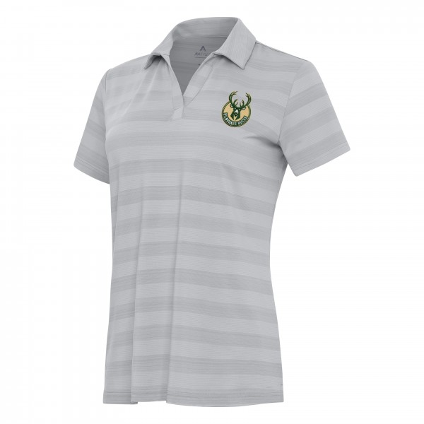 Поло Milwaukee Bucks Antigua Womens Tunnel - Gray