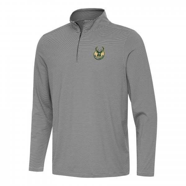 Кофта на короткой молнии Milwaukee Bucks Antigua Twine - Black