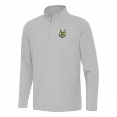 Кофта на короткой молнии Milwaukee Bucks Antigua Twine - Gray